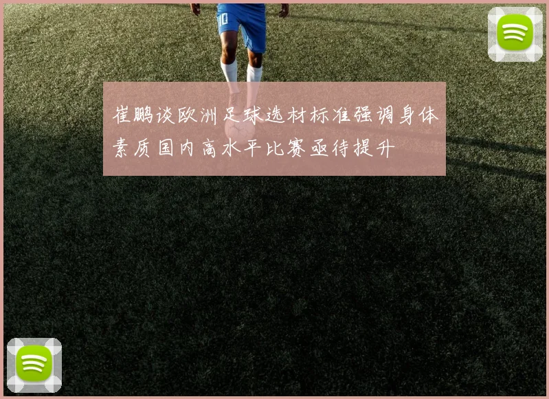 崔鹏谈欧洲足球选材标准强调身体素质国内高水平比赛亟待提升